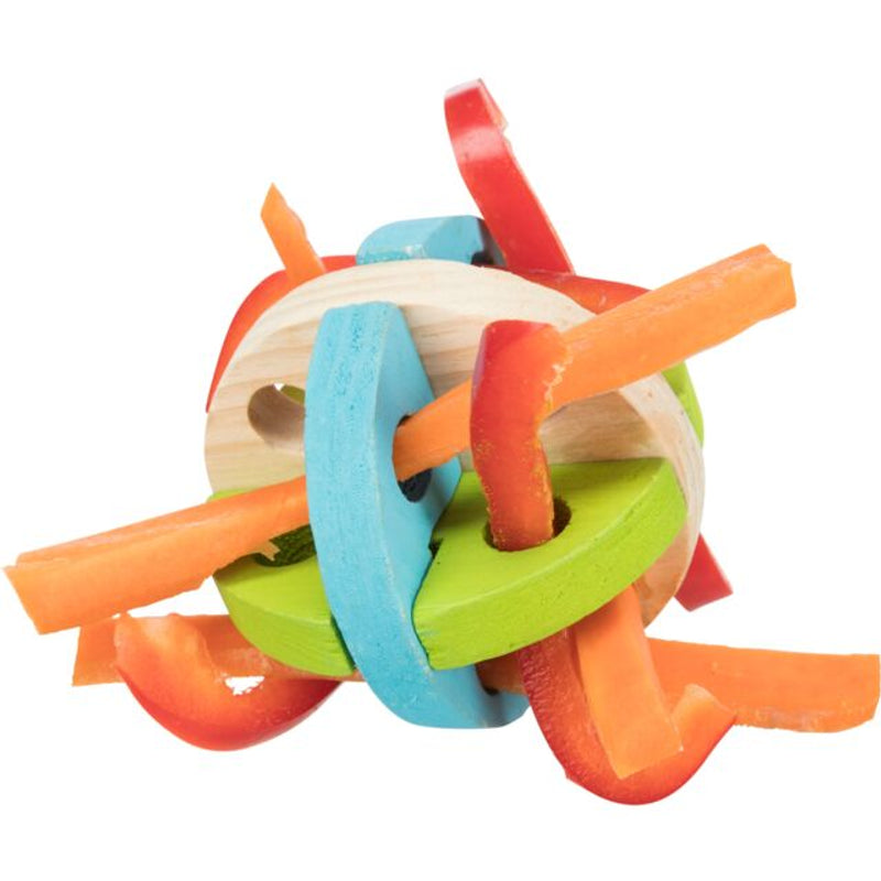 Trixie Play & Snack Ball Small Pet Chew Toy with carrots, chew toys for rabbits, pet essentials warehouse