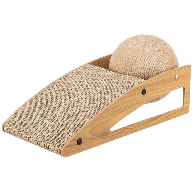 Trixie Scratching Ramp Cardboard with Jute Ball, Trixie scratching toys, toys for cats, kitten toys, pet essentials Warehouse