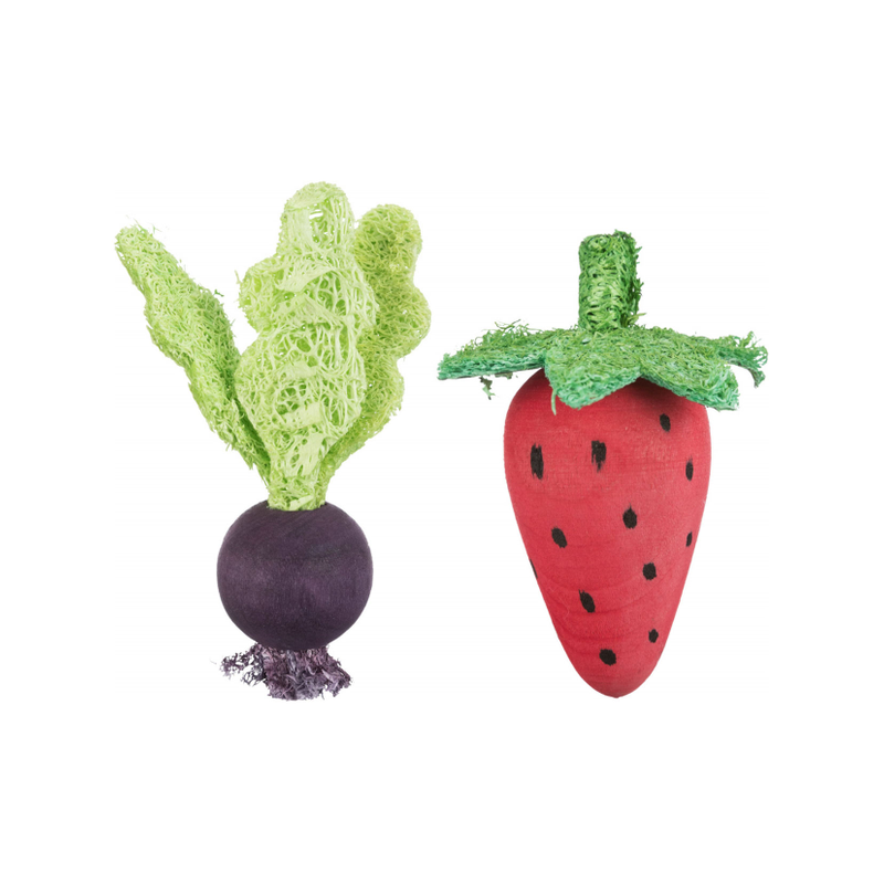 Trixie Strawberry & Beetroot, Trixie small pet toys, chew toy for rats, chew toys for rabbits, Pet Essentials Warehouse
