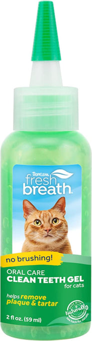 TropiClean Oral Care Clean Teeth Gel for Cats, Fresh breath for cats, Pet Essentials Warehouse
