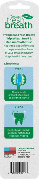 Tropiclean Fresh Breath Tripleflex Toothbrush, how to use, pet essentials warehouse
