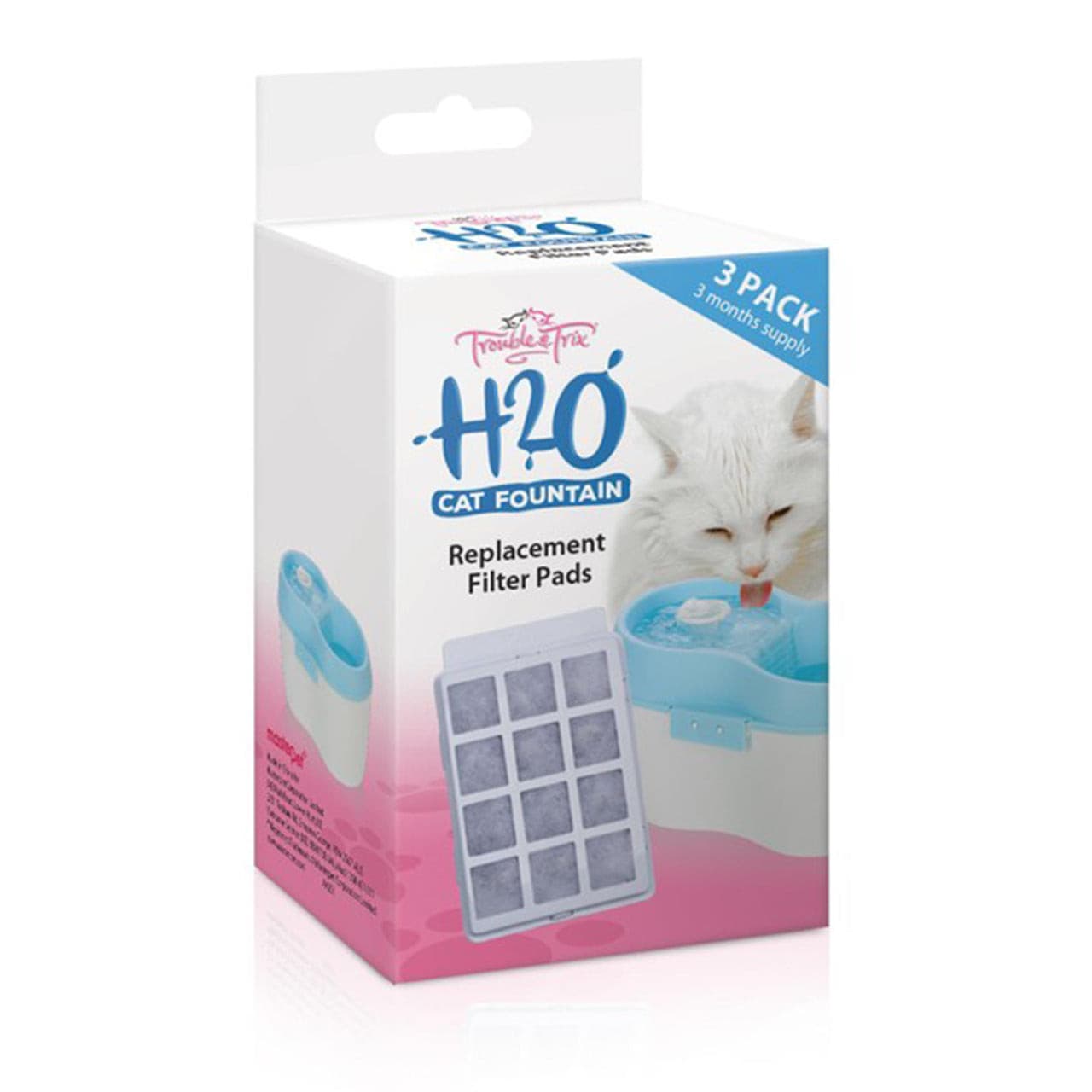 Trouble & Trix Fountain Replacement Filter Pads H2O, Pet Essentials Warehouse, Pet City