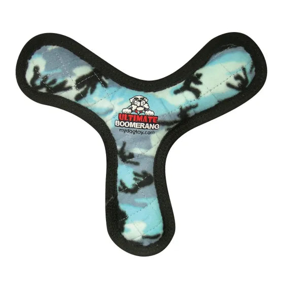 Tuffy Boomerang Junior Camo Blue Dog Toy, Tuffy dog toys, Toys for dogs, pet Essentials Warehouse