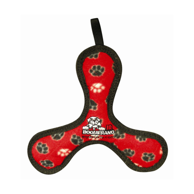 Tuffy Boomerang Junior Red Paws, Dog Toys, toys for dogs, Pet Essentials Warehouse