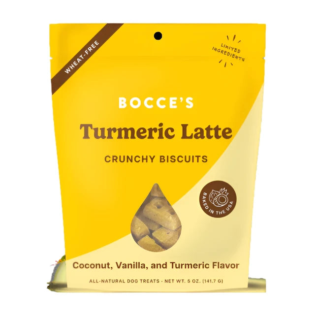 Bocce's Turmeric Latte Biscuits Dog Treats, Turmeric dog treats, Dog Treats, treats from dogs, Pet Essentials Warehouse
