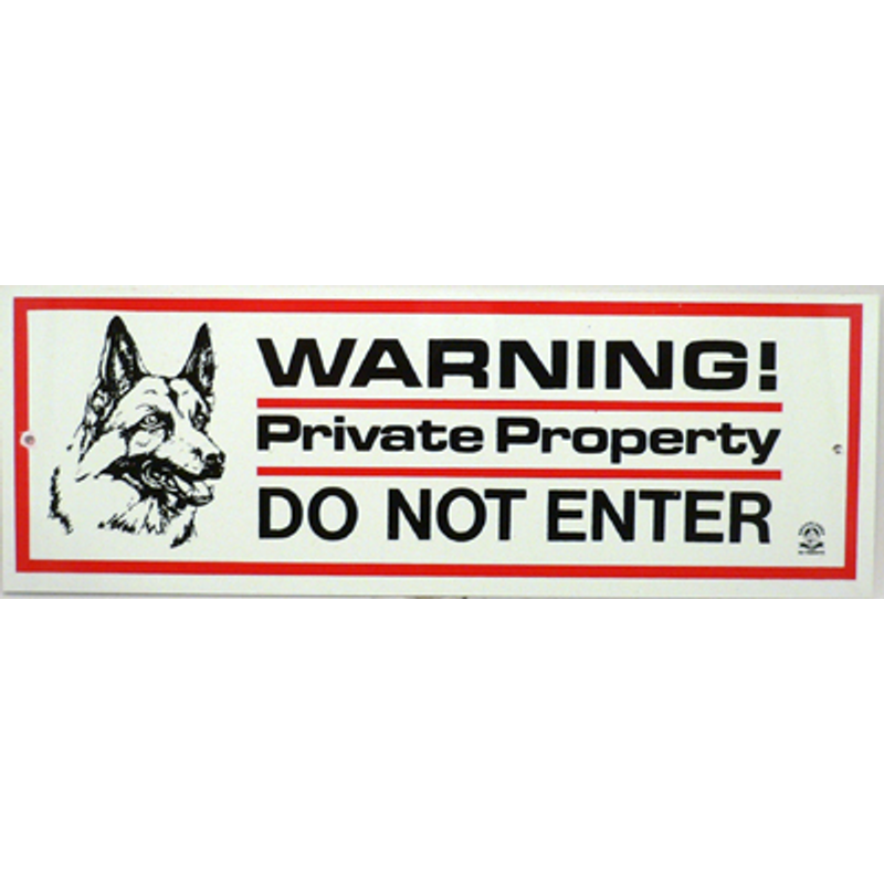 Warning Private Property, Pet Essentials Warehouse