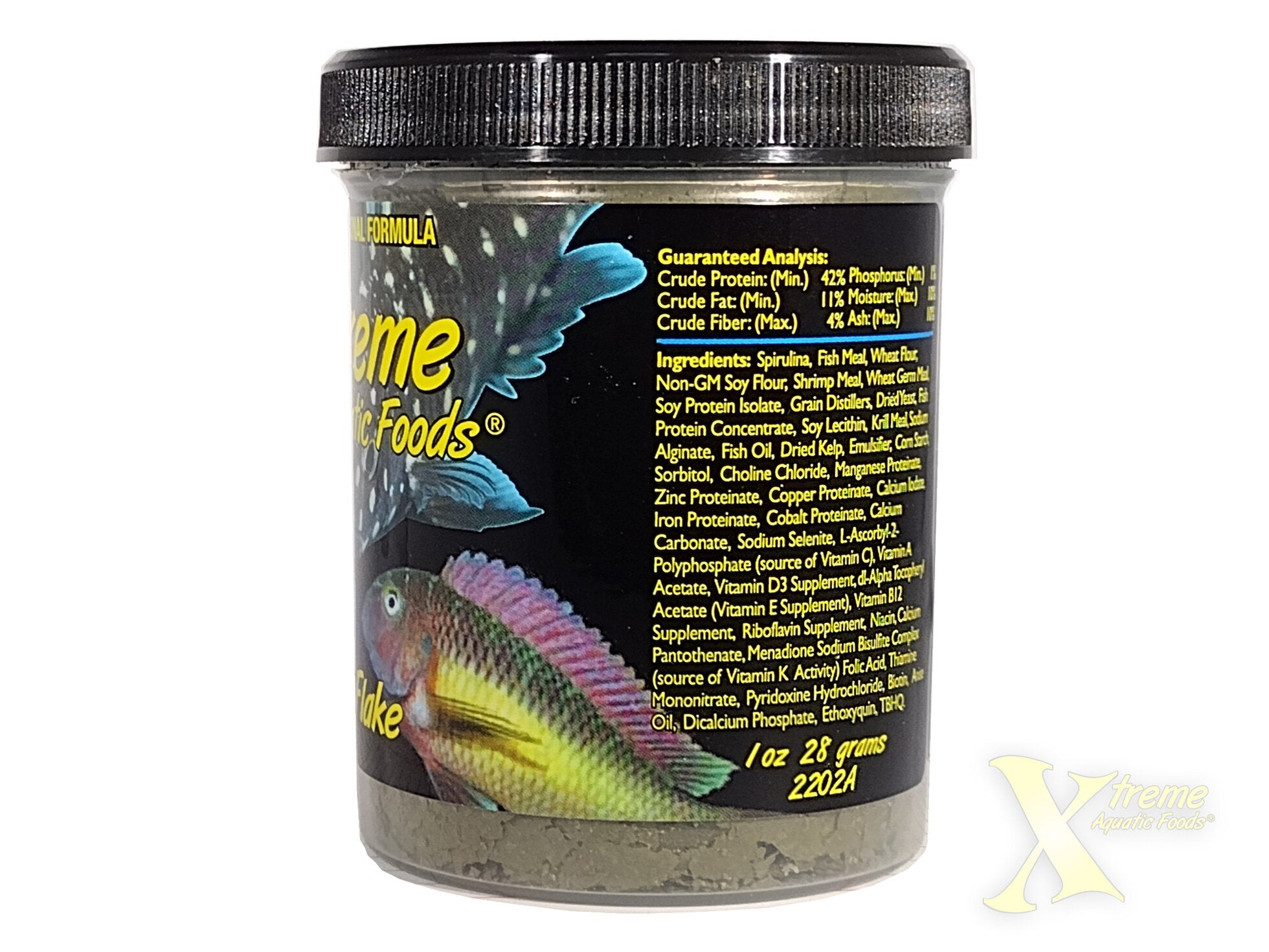 Xtreme Spirulina Flake Fish Food 28g jar