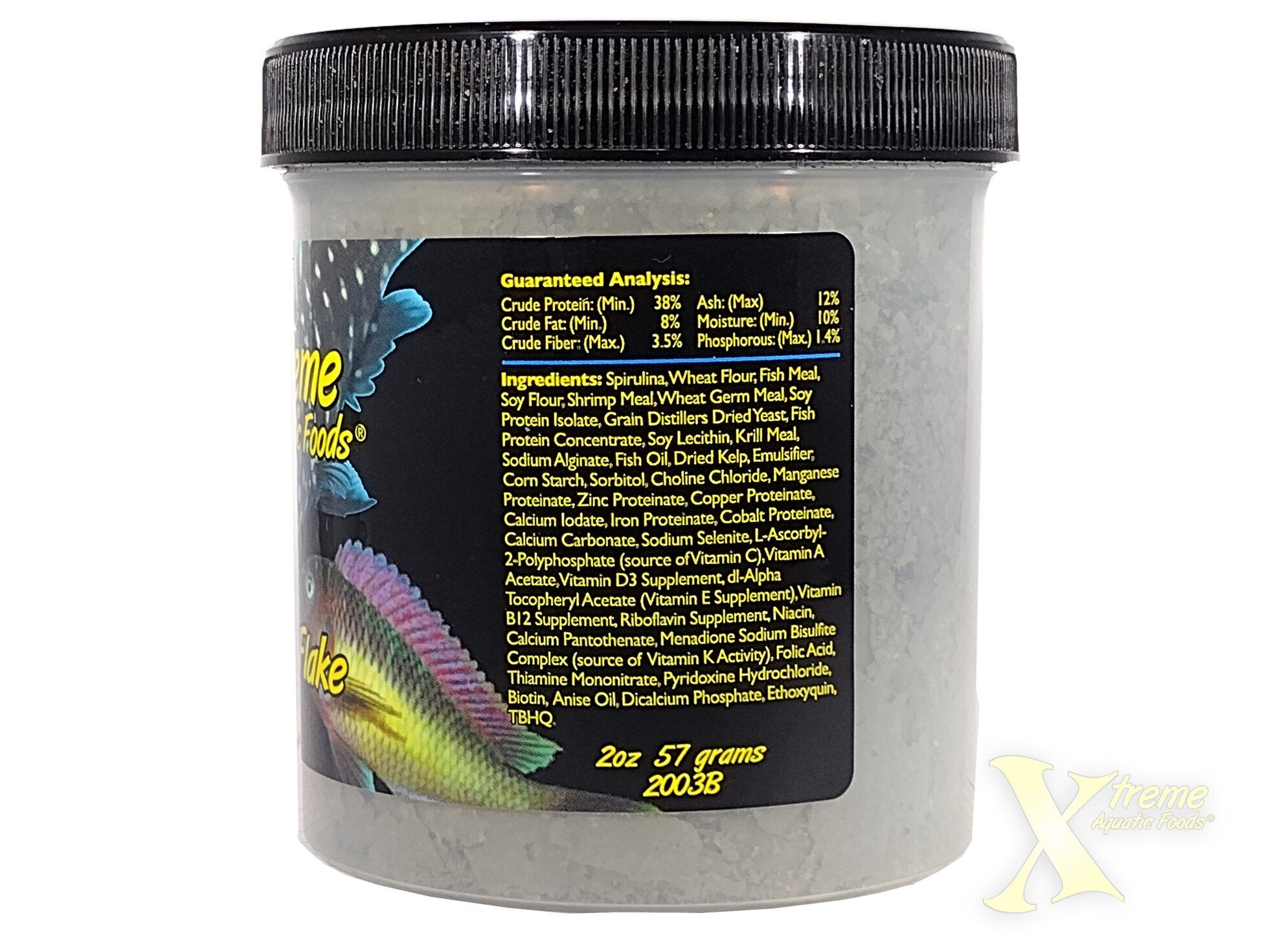 Xtreme Spirulina Flake Fish Food 57gm jar