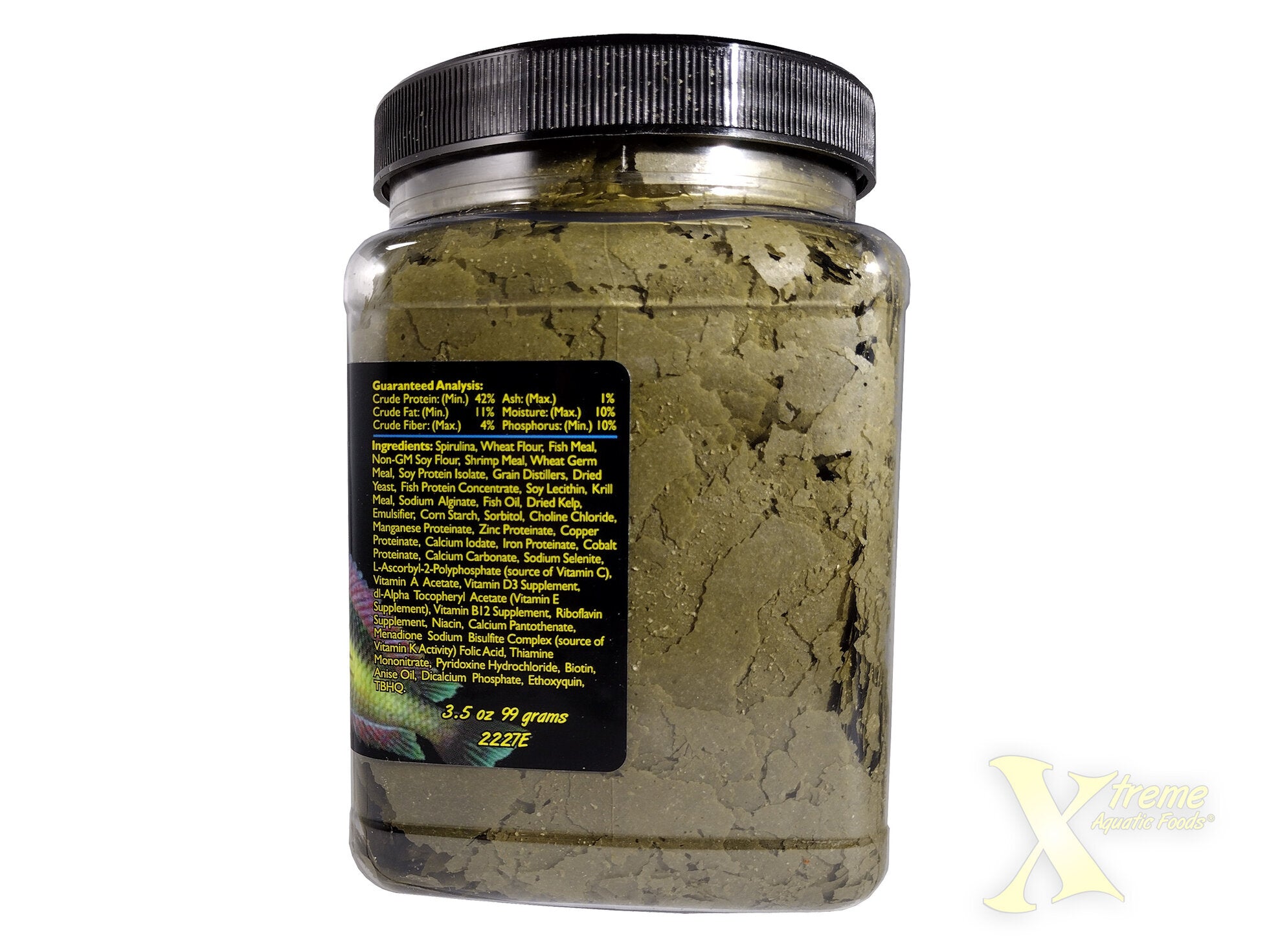 Xtreme Spirulina Flake Fish Food 99g jar