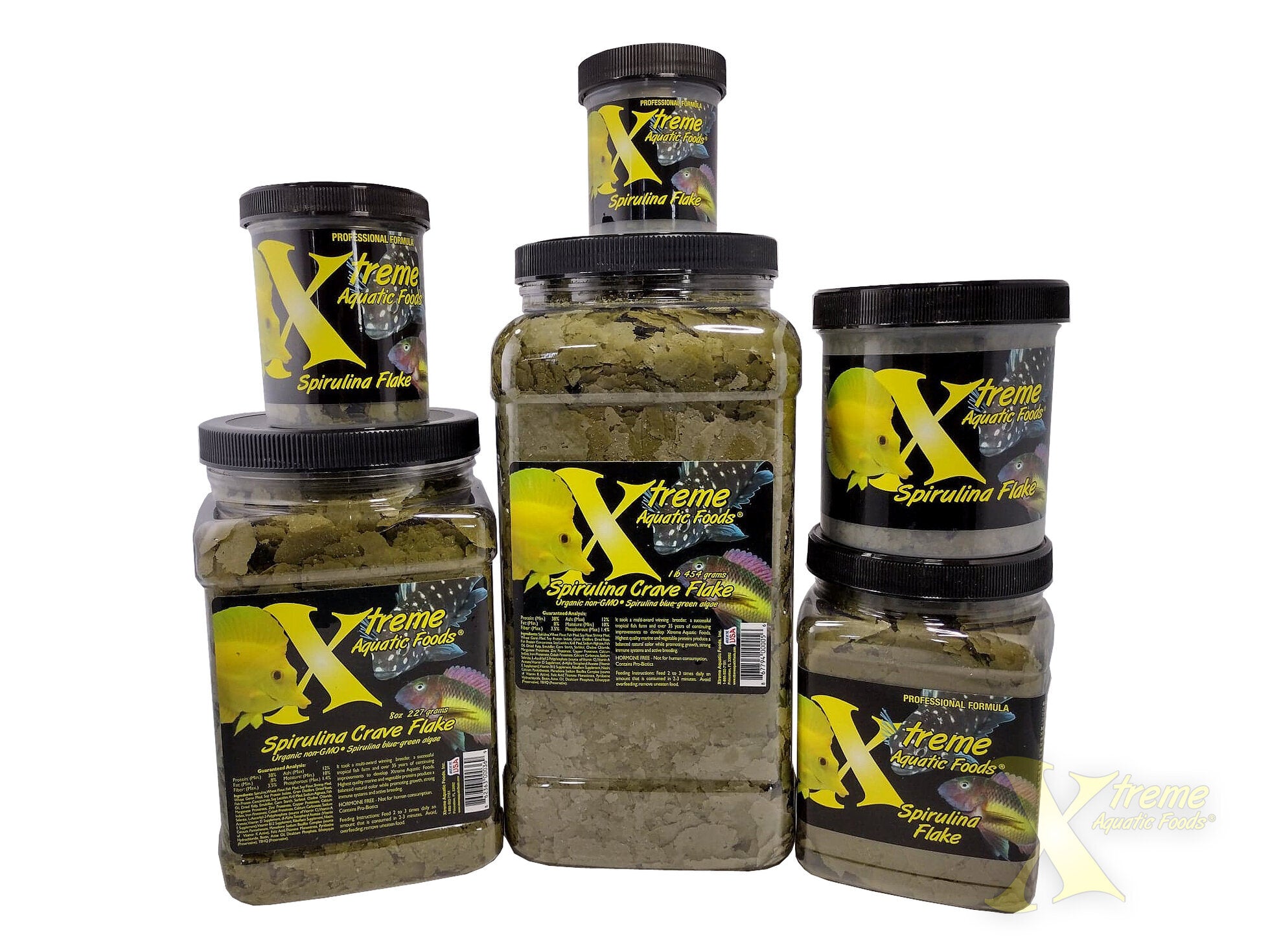 Xtreme Spirulina Flake Fish Food all sizes