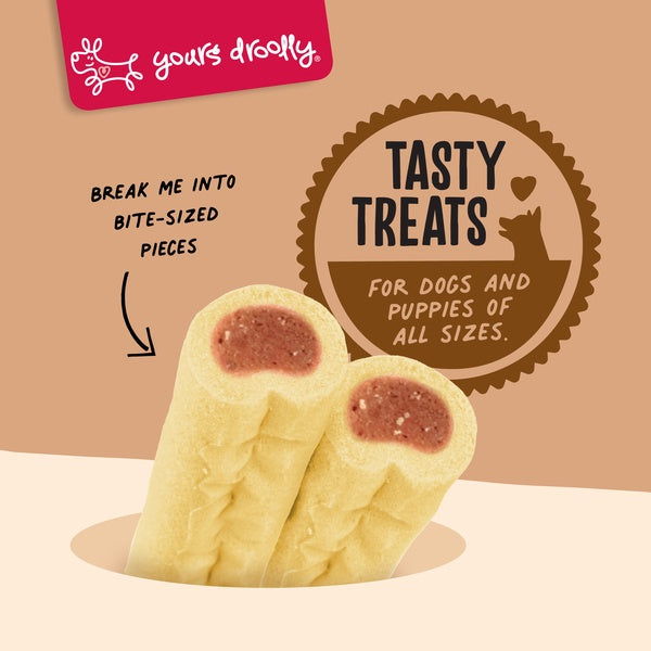 Yours Droolly Double Delights Potato & Cheese, Poster for treats, Pet Essentials Warehouse
