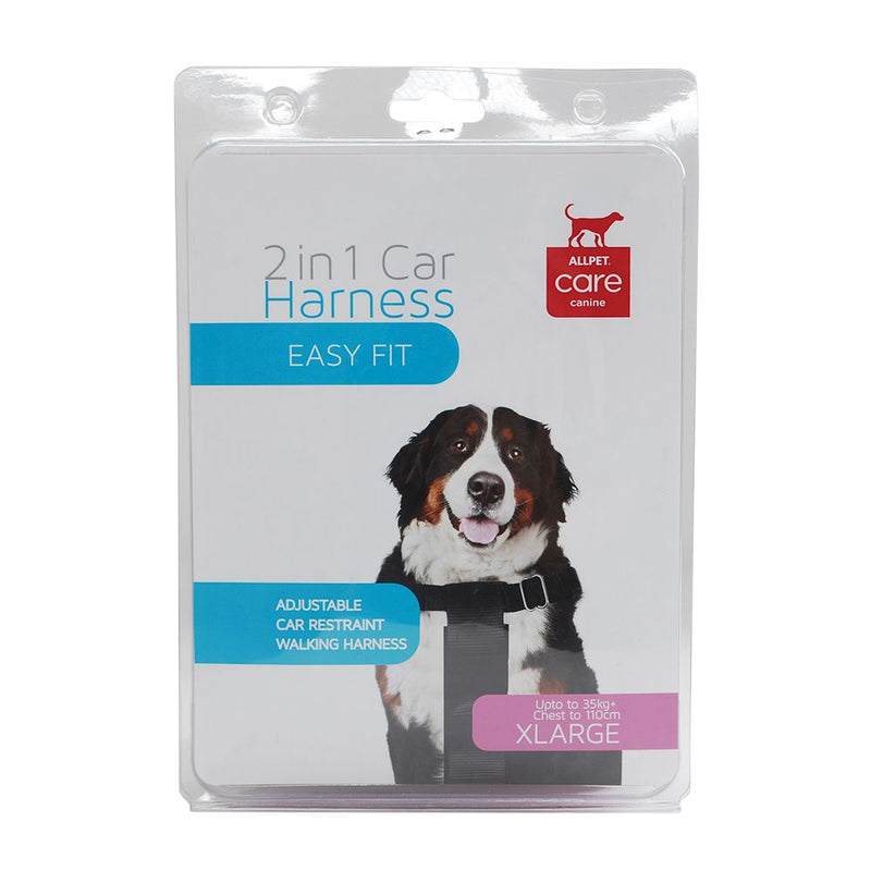 2 in 1 Harness Car Care Canine, small car harness, easy fit harness, xl dog car harness, pet essentials warehouse