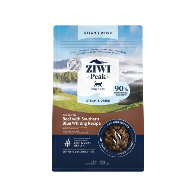 ZIWI Beef Steam & Dried Cat Food, Food for cats, Ziwipeak cat food, Pet Essentials Warehouse