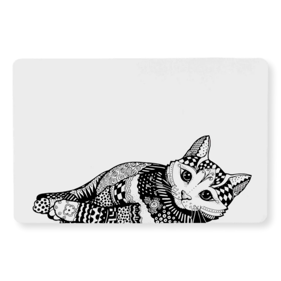 Zentangle Placemat, Placemats for cats, food mats for pets, Pet Essentials Warehouse