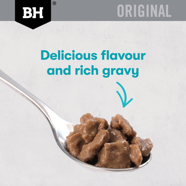 Black Hawk Original Adult Chicken & Tuna in Gravy Wet Cat Food, Poster of wet cat food, Pet Essentials