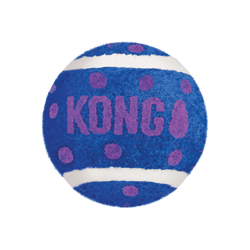Kong Active Tennis Balls With Bells  blue ball Cat Toy, pet essentials warehouse