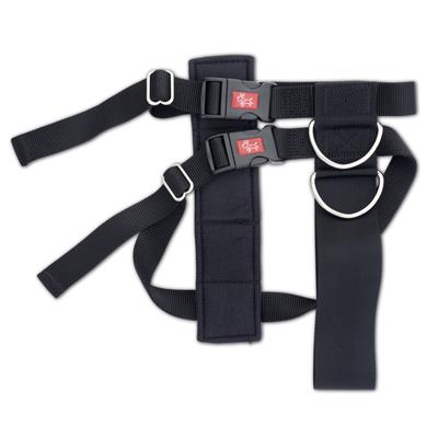 Yours Droolly Dog Car Harness black, double d clip dog car harness, pet essentials warehouse