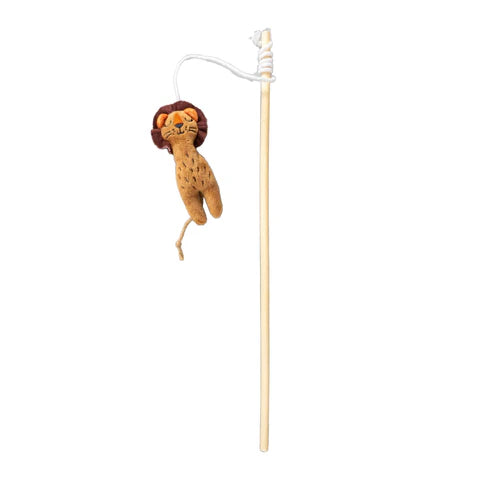 Trouble & Trix Recyclies Cat Toy Lion Wand, Cat Toy, Cat Wand toy, Pet Essentials Warehouse
