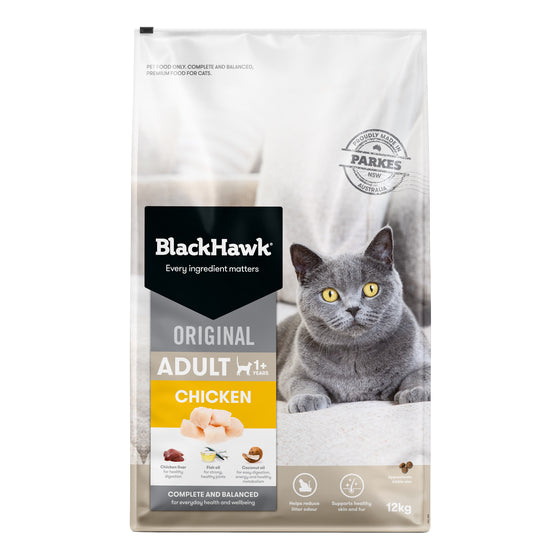Black Hawk Original Cat Chicken & Rice Dry Cat Food, Black Hawk Cat food, Adult cat food, Black Hawk cat food, Pet  Essentials Warehouse