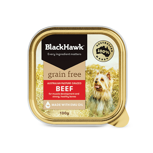Black Hawk Grain Free Adult Beef Canned Wet Dog Food with feeding guide, pet essentials warehouse