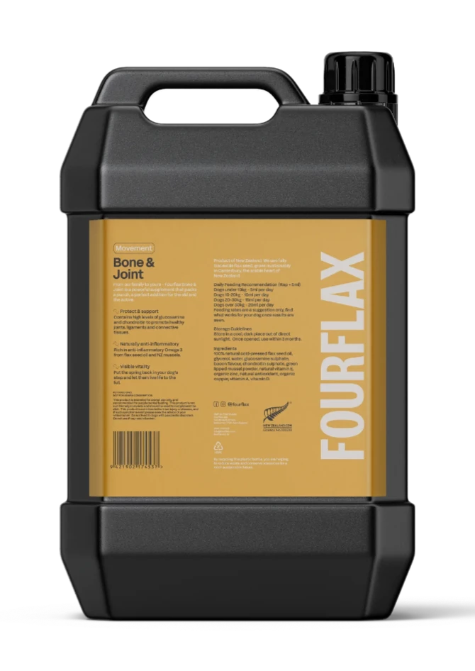 Fourflax Bone & Joint Oil Supplement for Dogs 2.5L barcode, Pet Essentials Warehouse