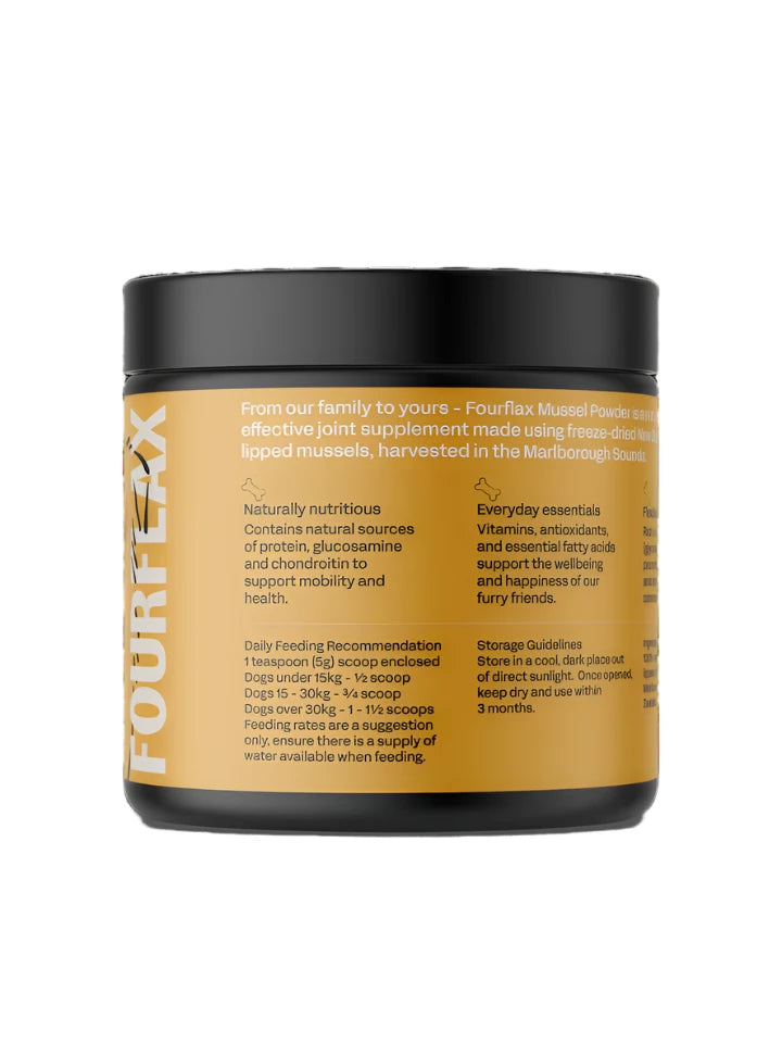 Fourflax Canine Mussel Powder, Fourflax for dogs, Pet Essential Warehouse