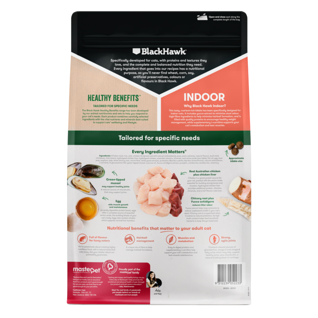 Black Hawk Healthy Benefits Adult Indoor Chicken Dry Cat Food, indoor cat food, Healthy Benefits cat food, Black Hawk Cat food, indoor cat food, pet essentials warehouse