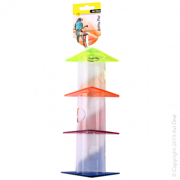 Avi One Parrot Toy Acrylic Foraging Triangles Stack Bird Toy, Pet Essentials Warehouse, Foraging bird toys