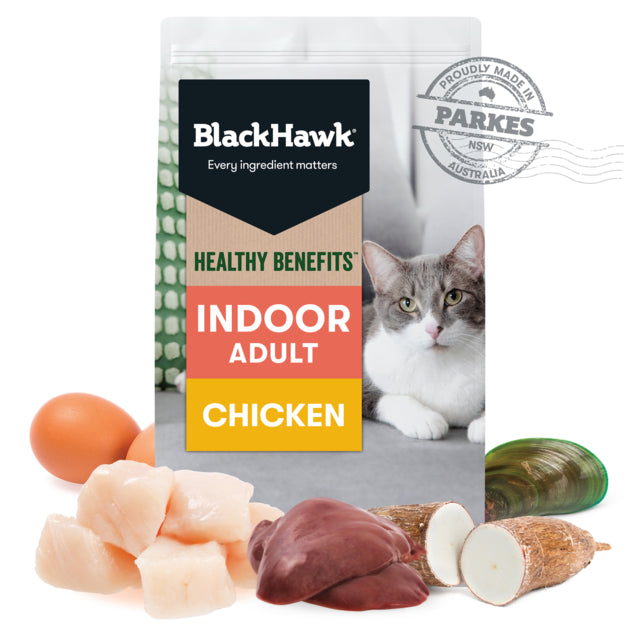 Black Hawk Healthy Benefits Adult Indoor Chicken Dry Cat Food, indoor cat food, Healthy Benefits cat food, Black Hawk Cat food, indoor cat food, pet essentials warehouse