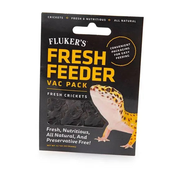 Fluker's Fresh Feeder Vac Pack Crickets, Crickets for reptiles, Fresh insects vac packed, Flukers, Pet Essentials Warehouse