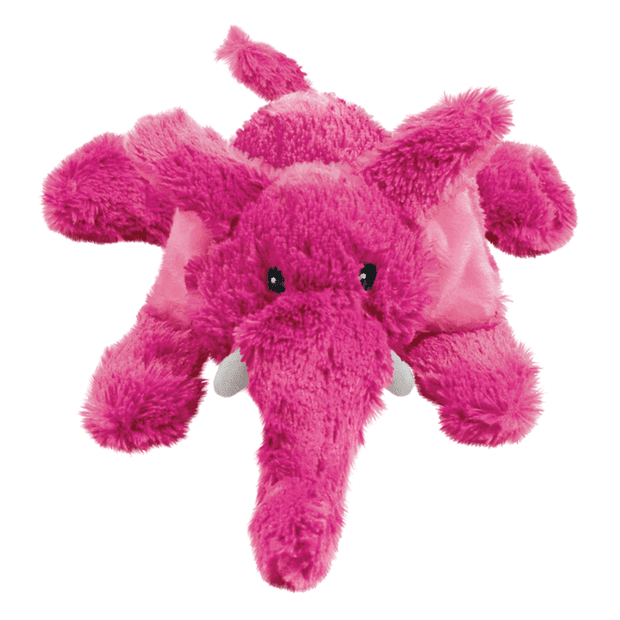 pink kong dog toy, Kong Cozie Elmer Elephant medium, pet essentials warehouse