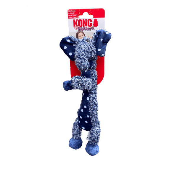 Kong Shakers Luvs Elephant blue, pet essentials warehouse, kong plush elephant dog toy