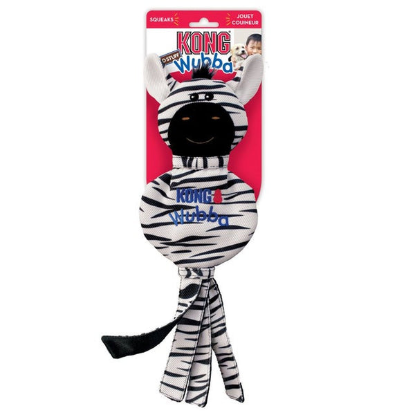 Kong Wubba No Stuff Zebra Dog Toy, Pet Essentials Warehouse, 