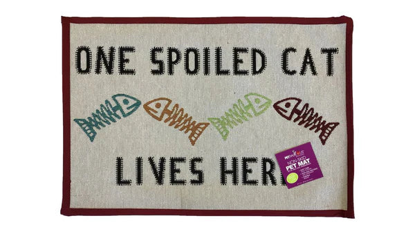 Placemat Tapestry One Spoiled Cat Lives Here, Placemats for dogs, Pet Essentials Warehouse