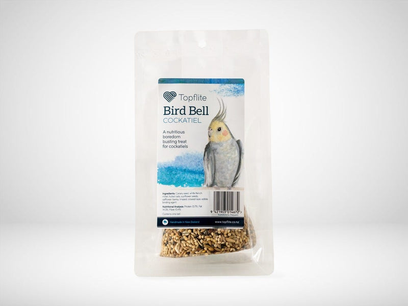 Topflite Cockatiel Seed Bell 100g pack, pet essentials warehouse
