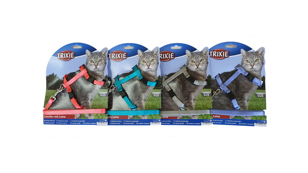 Trixie Cat Harness & Lead Adjustable, One size harness for cats, Trixie harness, cat harness, Pet Essentials Warehouse