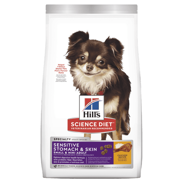 Hills Science Diet Sensitive Stomach & Skin, Small & Mini Adult, Hill's mini dog biscuits, pet essentials warehouse napier