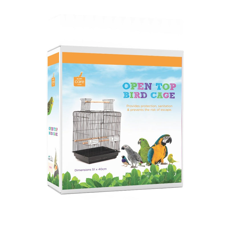 Avian Care Open Top Cage 51X40cm Black Box1, Avi one open top parrot cage, pet essentials napier, parrot cage for indoor parrots