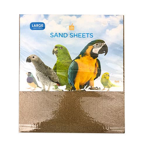 Allpet Cage Sand Paper 40 x 25cm 8 pack, sand sheet paper for bird cages