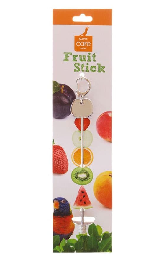 Allpet care fruit stick, metal fruit stick for rabbit cage, trixie fruit stick