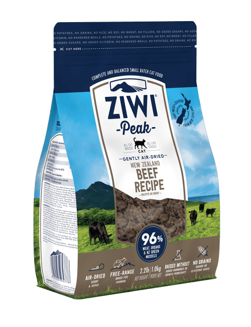 Ziwi Beef Air Dried Cat Food 1kg bag, Pet Essentials Napier, Ziwi peak cat food, Ziwi for cat, Pets Warehouse, Pet Essentials Hastings, Ziwi peak hawkes bay