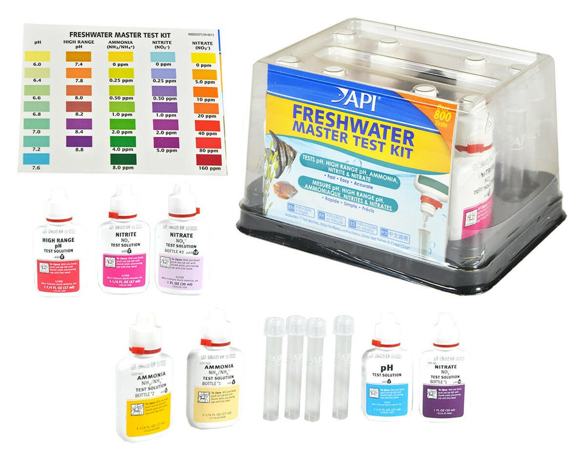 API Freshwater Master Test Kit, Pet Essentials Napier, Pet Essentials Hastings, Ammonia test kit, API test kit Hollywood fish farm,. Api PH test kit