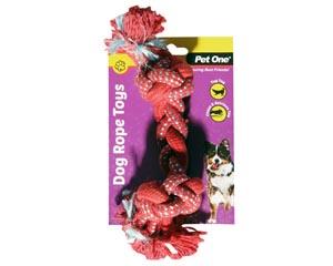 Pet One Braided Rope With Knots 20cm, kiwipetz.kiwi, pet essentials napier, pet essentials hastings, petstock, rope toys for dogs, rope braded toy for puppies
