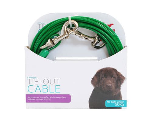 Allpet Canine Care Tieout Cable 6m cable for dogs under 50kg, pet essentials napier