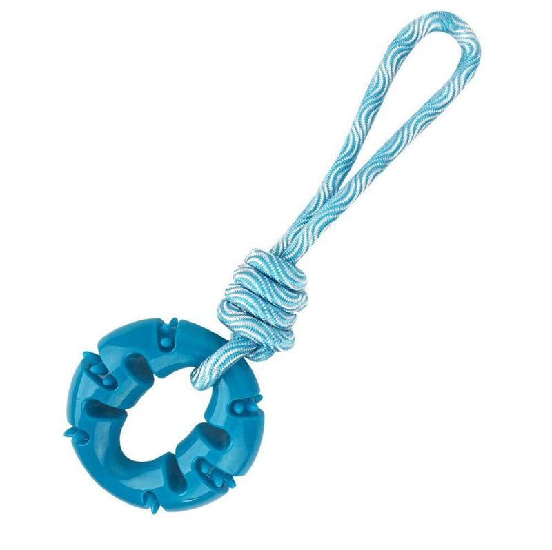 Ruff Play Dental Ring with Tug Rope Dog Toy, Allpet Ruff play dog toys, Pet Essentials, pet shop taupo