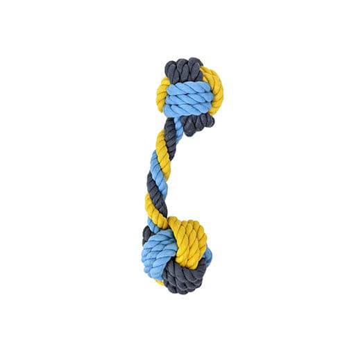 Knots of Fun Rope Dumbbell 18cm Dog Toy - Allpet Dog Rope Toys - Mika's Ltd
