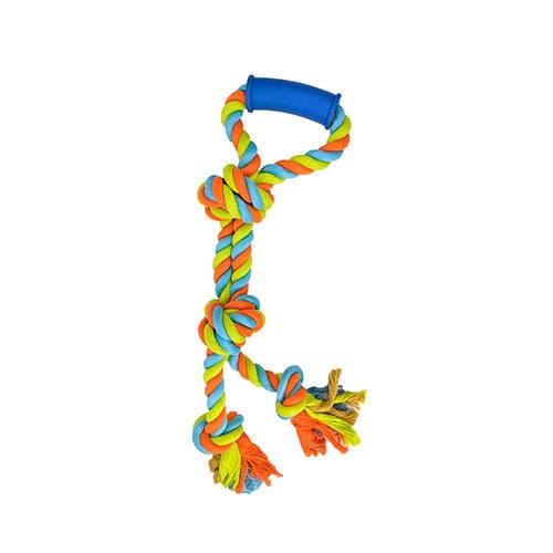 Knots of Fun Rope Tug with Handle 55cm Dog Toy