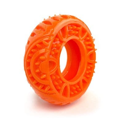 Ruff Play Dental Tyre Orange, Tough chewing toy for dogs dental, pet essentials napier, dental tyre toy