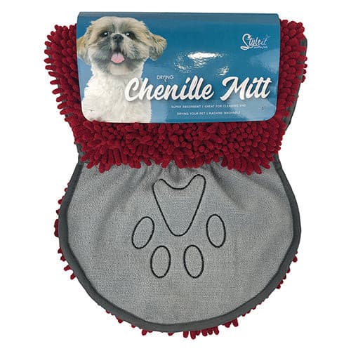Allpet Style It Chenille Drying Mitt, pet essentials napier, dog drying mitt, pet grooming mitt