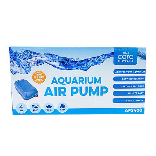 Aqua Care Air Pump CA-3400 SGL 150L/HR, Aquarium air pumps, pet essentials warehouse